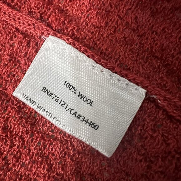 Eileen Fisher Sweater Cardigan & Tank Set Wool Red Size PL Textured Open Front - Picture 8 of 12